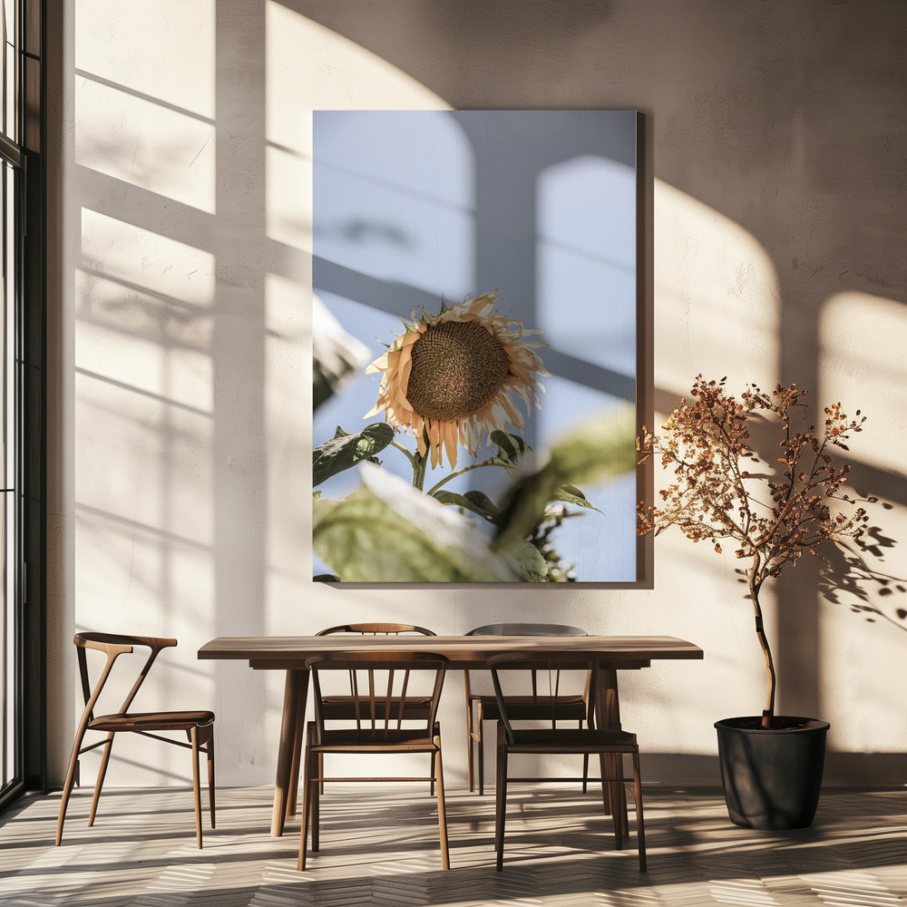 Lienzo - Sun Bloom sobre la mesa del comedor