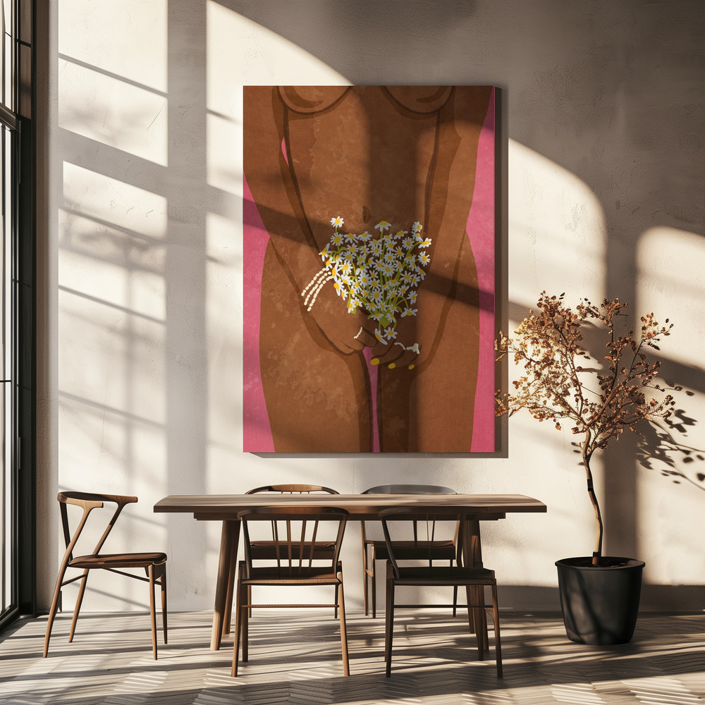 Canvas print - Wearing Floweers over dining table