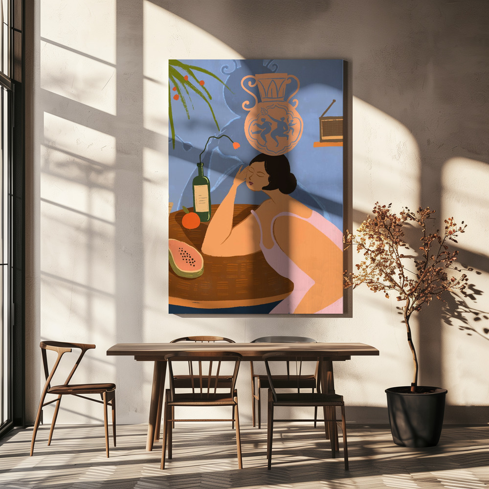 Lienzo - Bestill sobre la mesa del comedor
