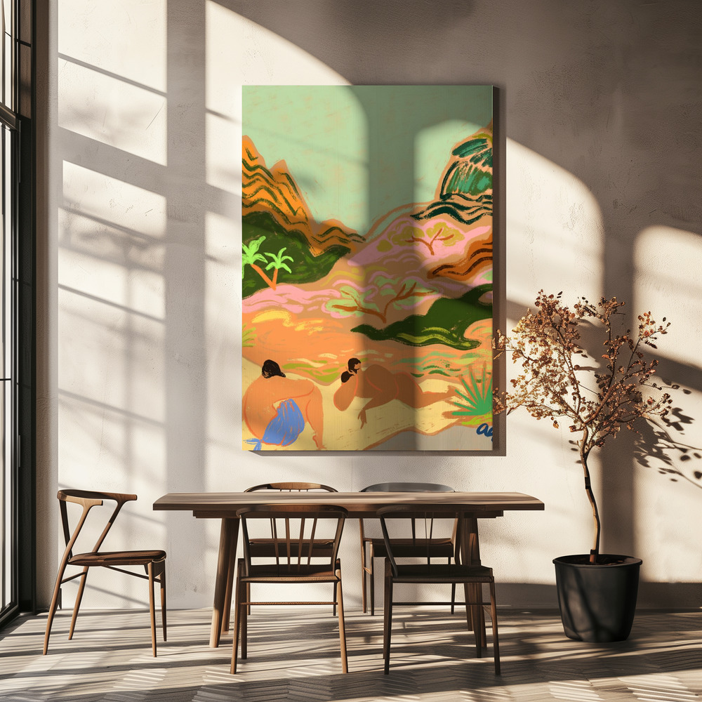 Lienzo - Lazydaysinnature sobre la mesa del comedor
