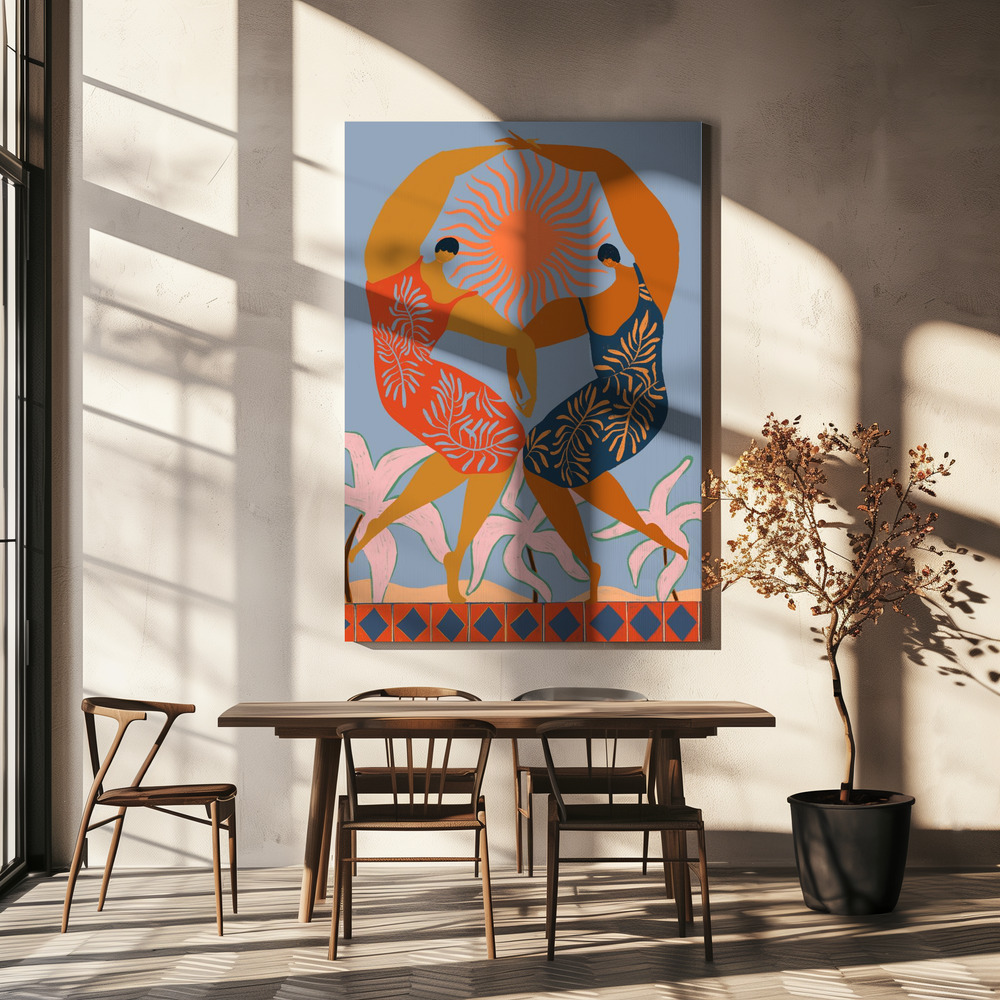 Canvas print - Sisterhood over dining table
