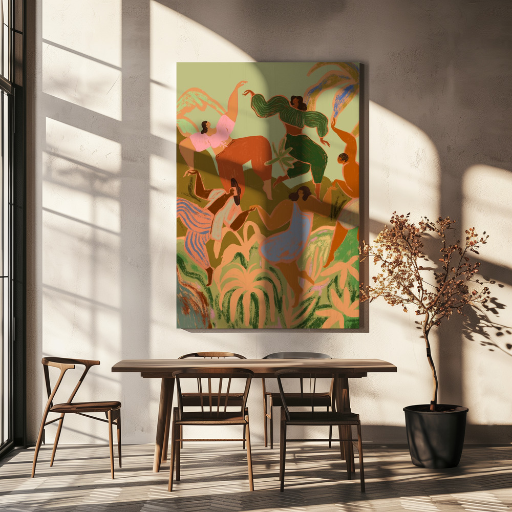 Lienzo - Spring Frolic sobre la mesa del comedor