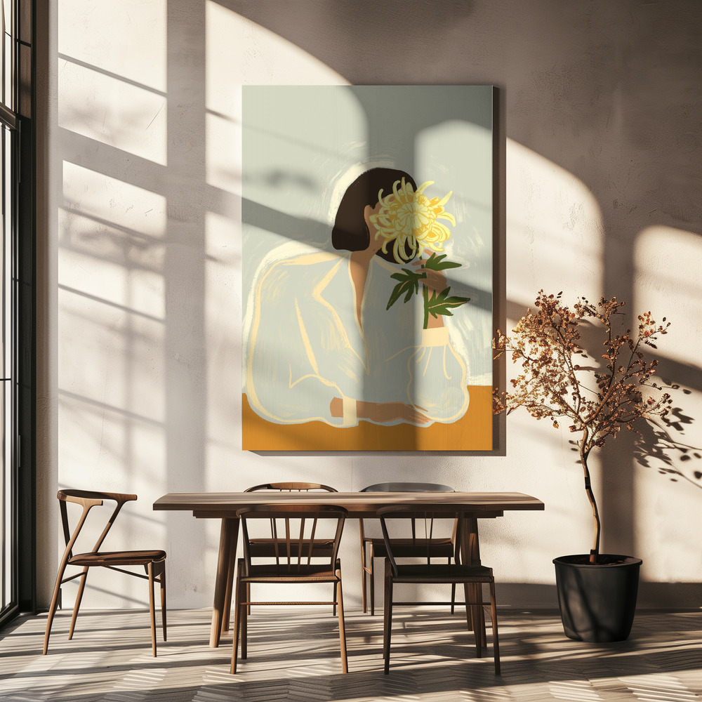 Canvas print - Thecrysanthemum over dining table