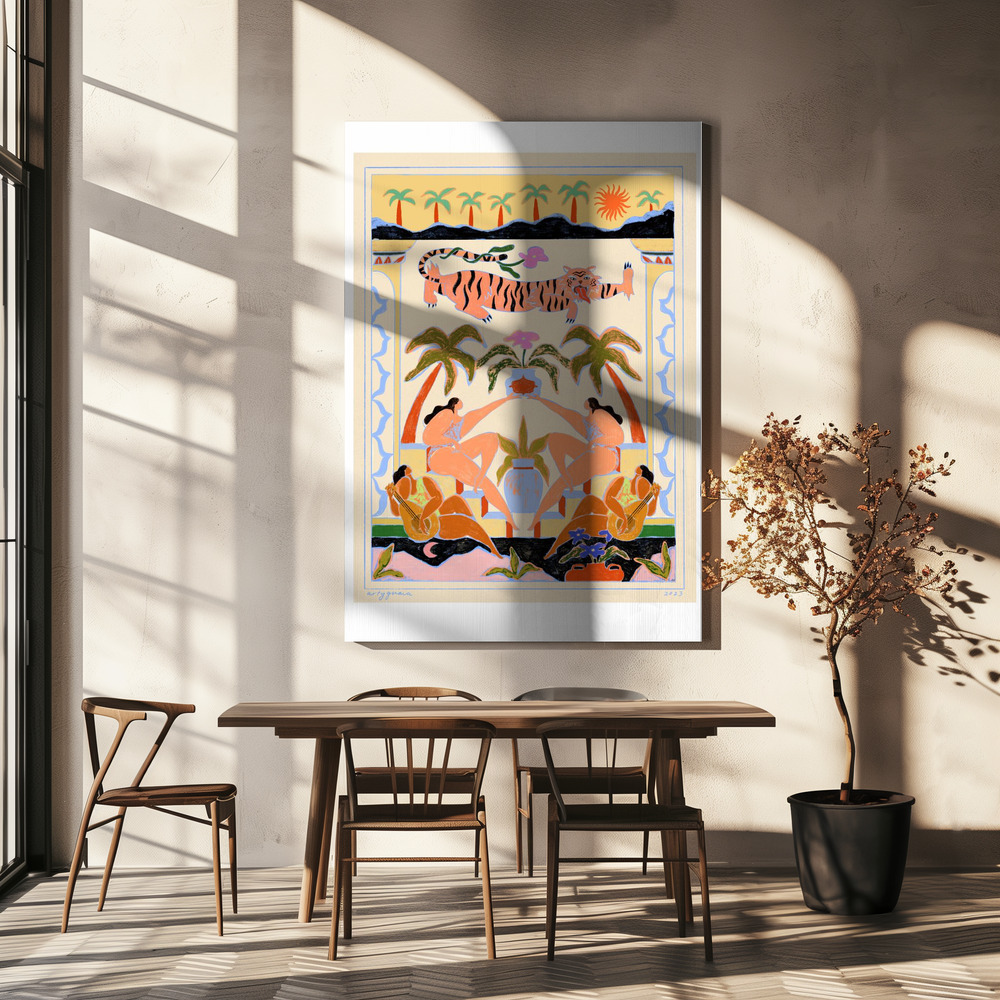 Stampe su tela - Tropicana sopra il tavolo da pranzo