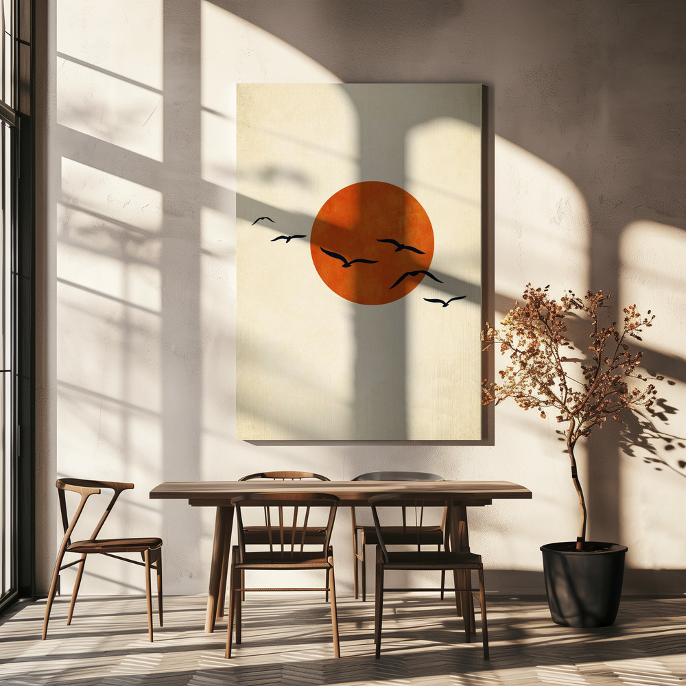 Toile - Dancing With the Sun table de salle à manger