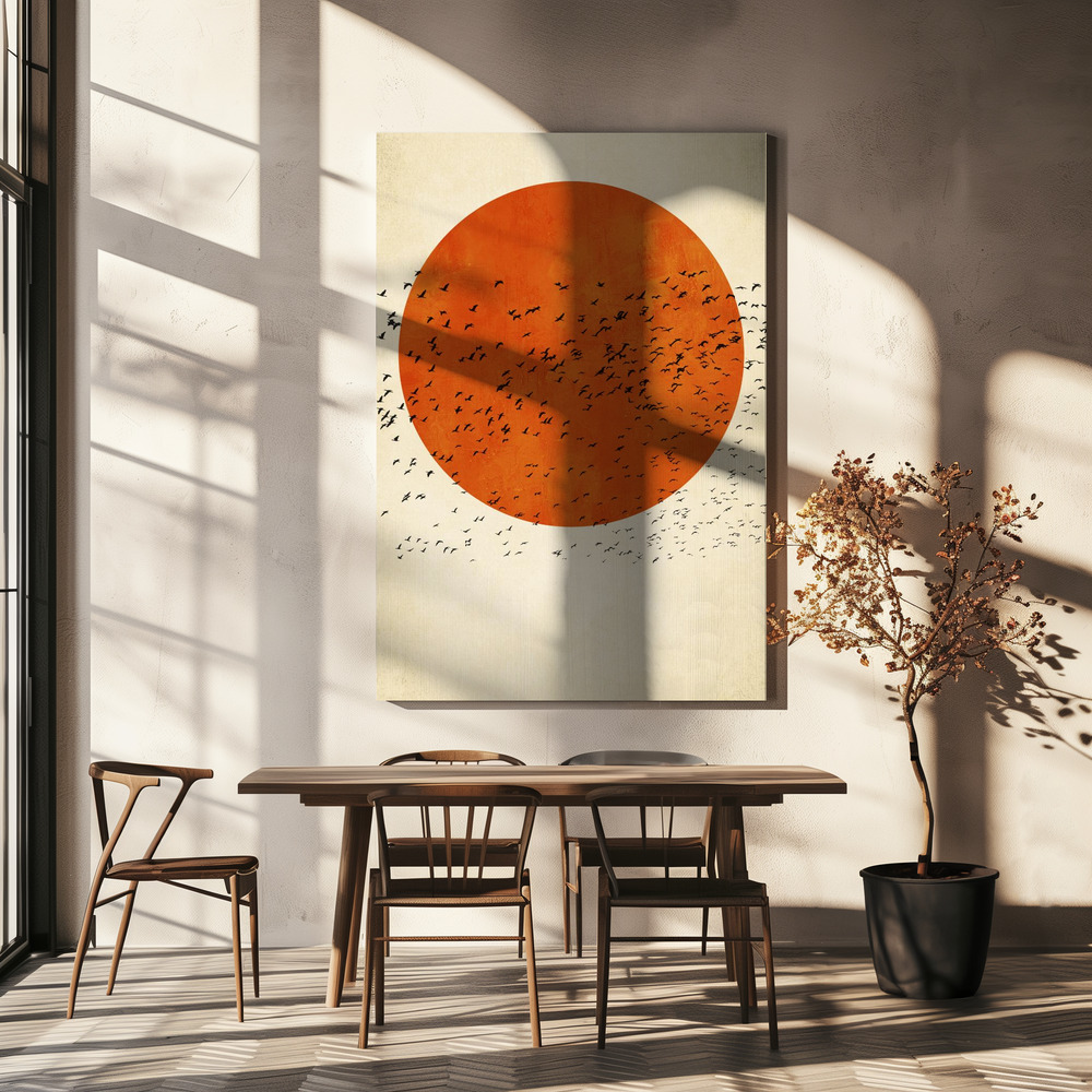 Canvas print - Birds In the Sun over dining table