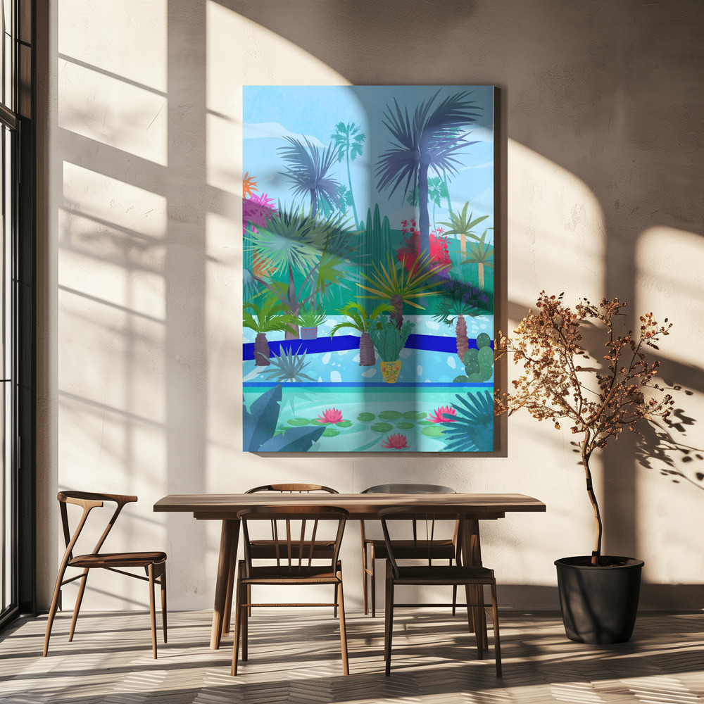 Canvas print - Moroccan Garden over dining table