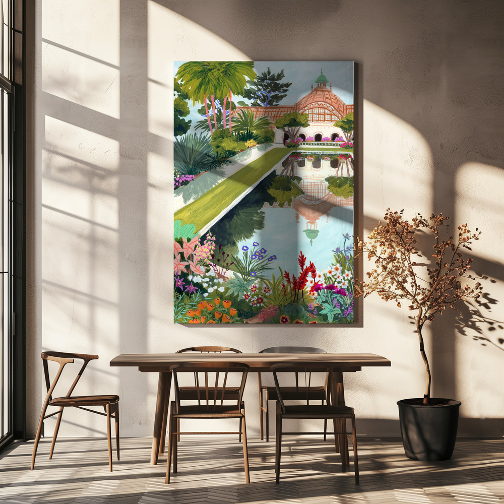 Canvas taulu - Balboa Park ruokapöydän yli