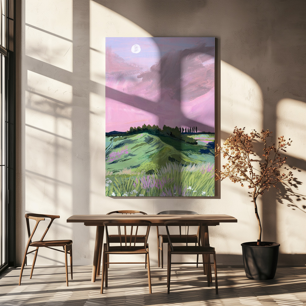 Canvas schilderi - Morning Calm boven eettafel