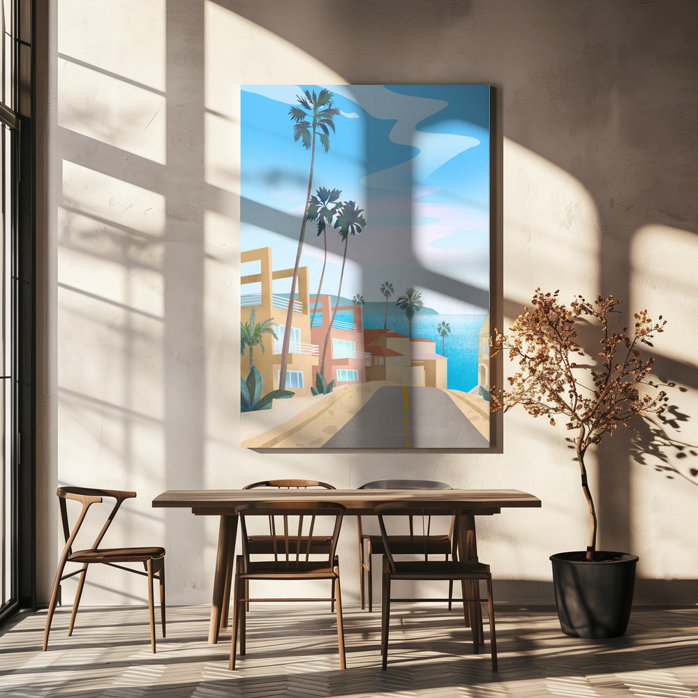 Canvas print - California over dining table