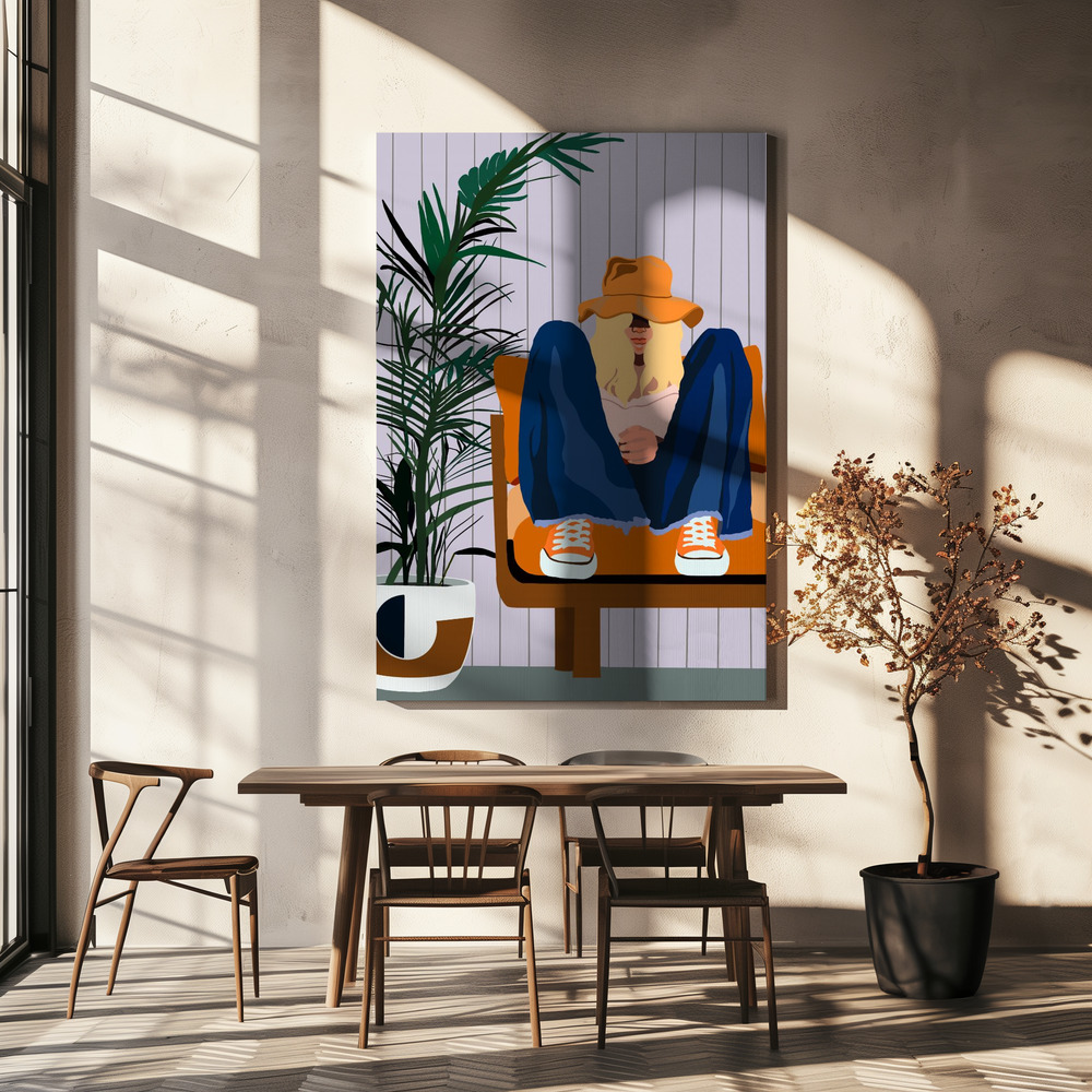 Canvas print - Retro Lounge Vibes over dining table