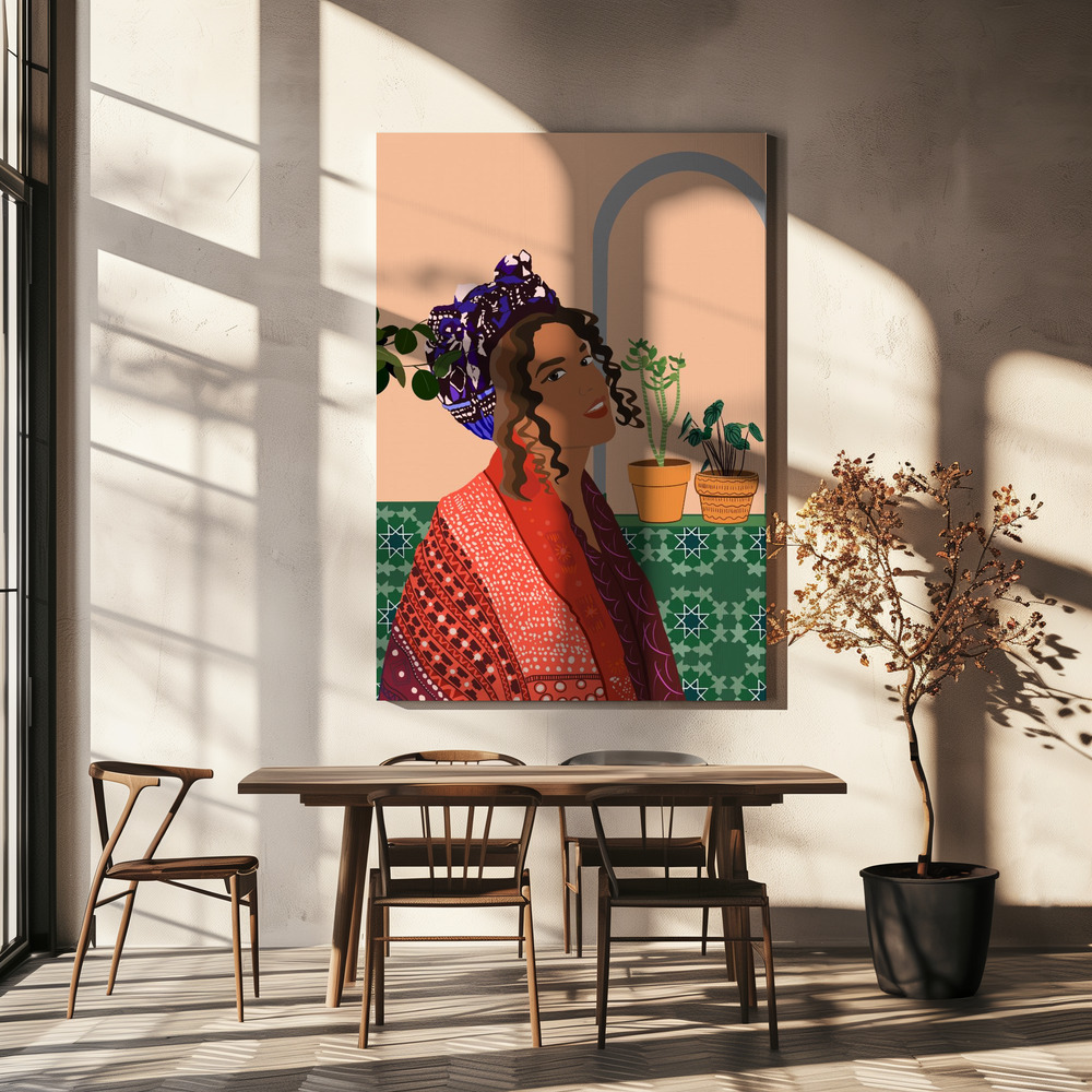 Stampe su tela - Colorful Serenity sopra il tavolo da pranzo