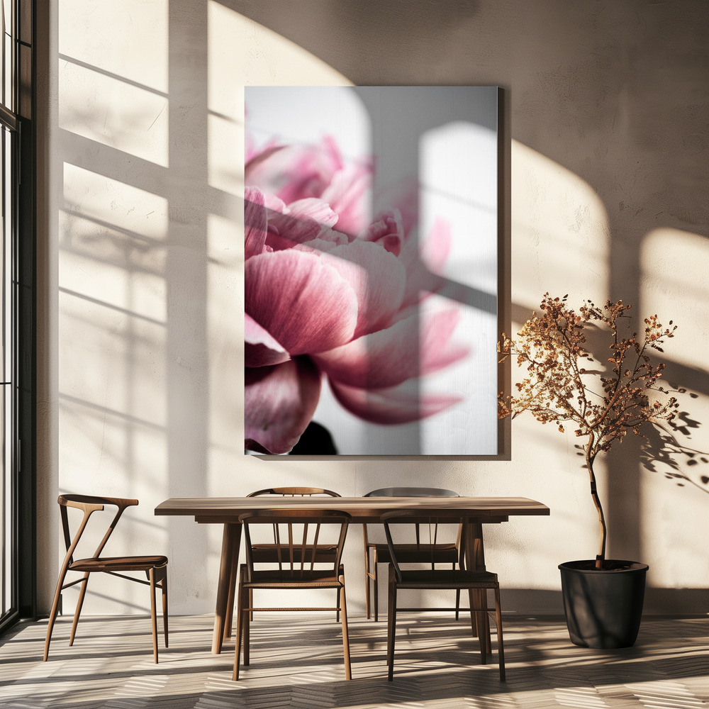 Canvas print - Peony 1 over dining table