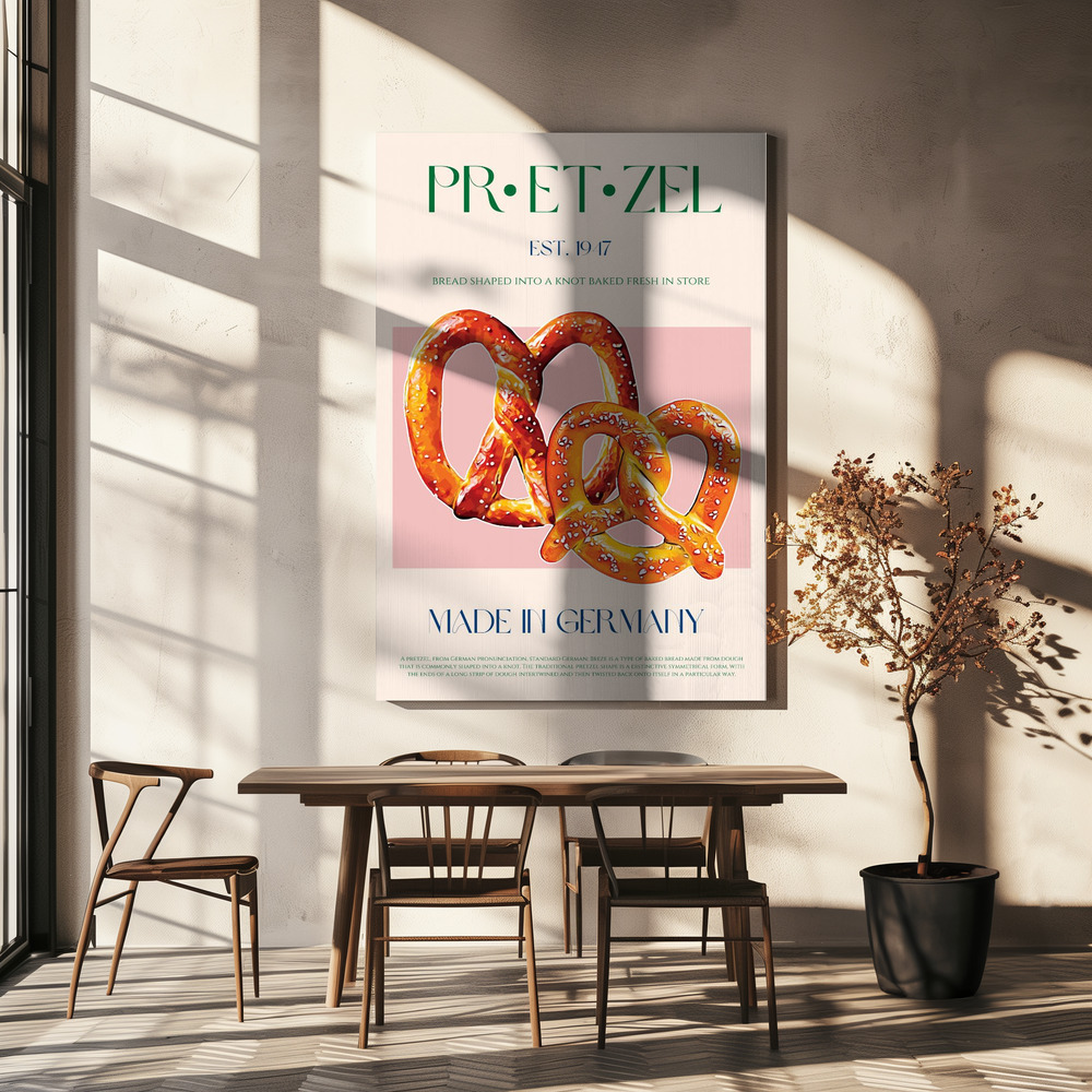 Stampe su tela - Pretzel Print sopra il tavolo da pranzo