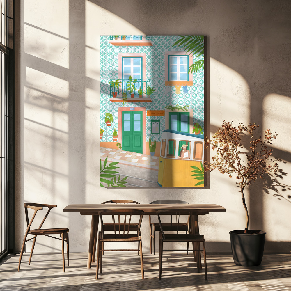 Canvas print - Lisboa City, Portugal over dining table