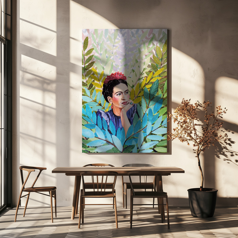 Canvas print - Ce Regard Posé Sur Moi over dining table