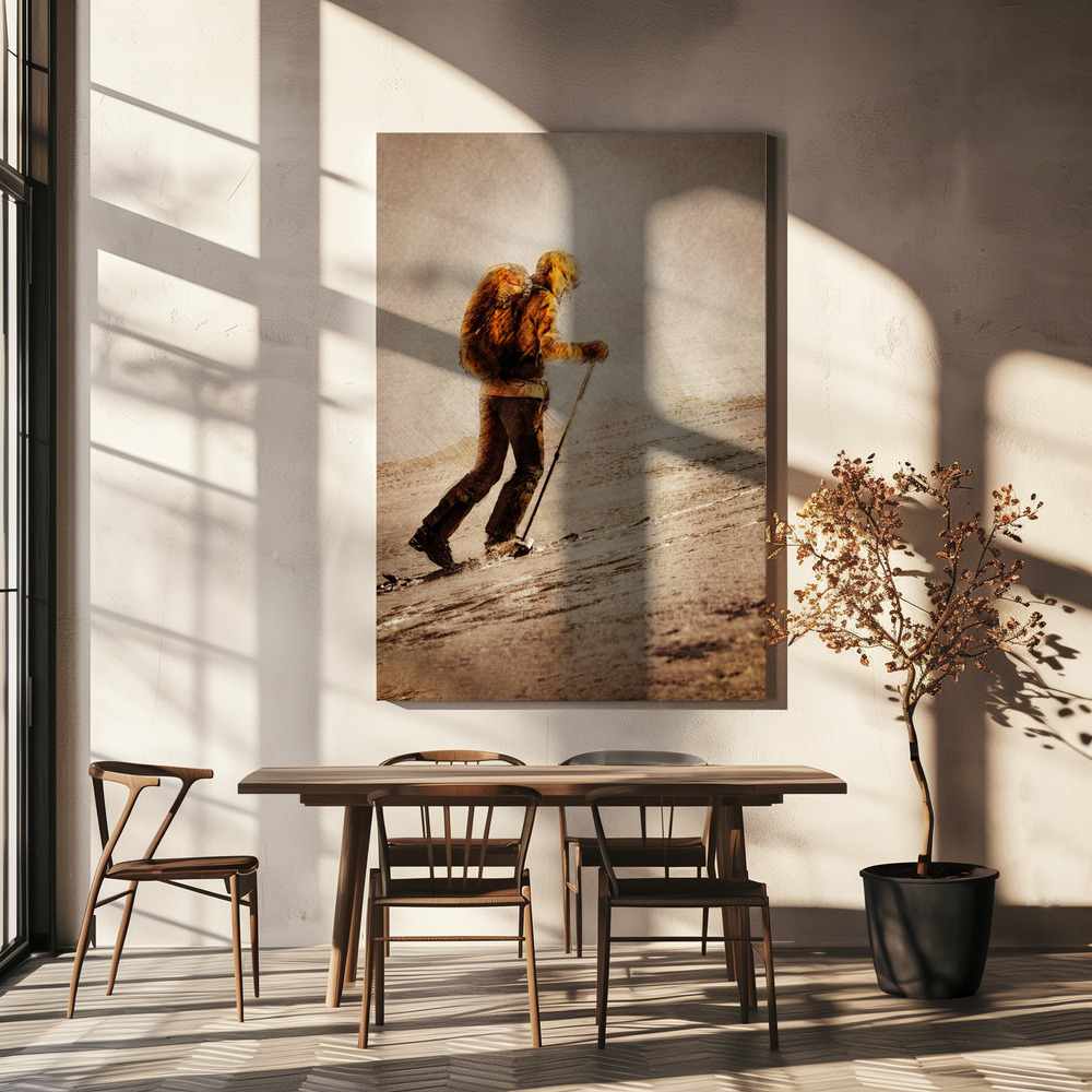 Lienzo - Mountaineer Sport Art 10 sobre la mesa del comedor
