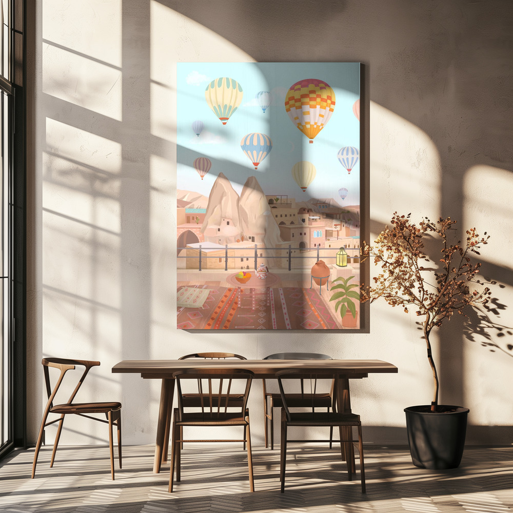 Canvas print - Cappadokia over dining table