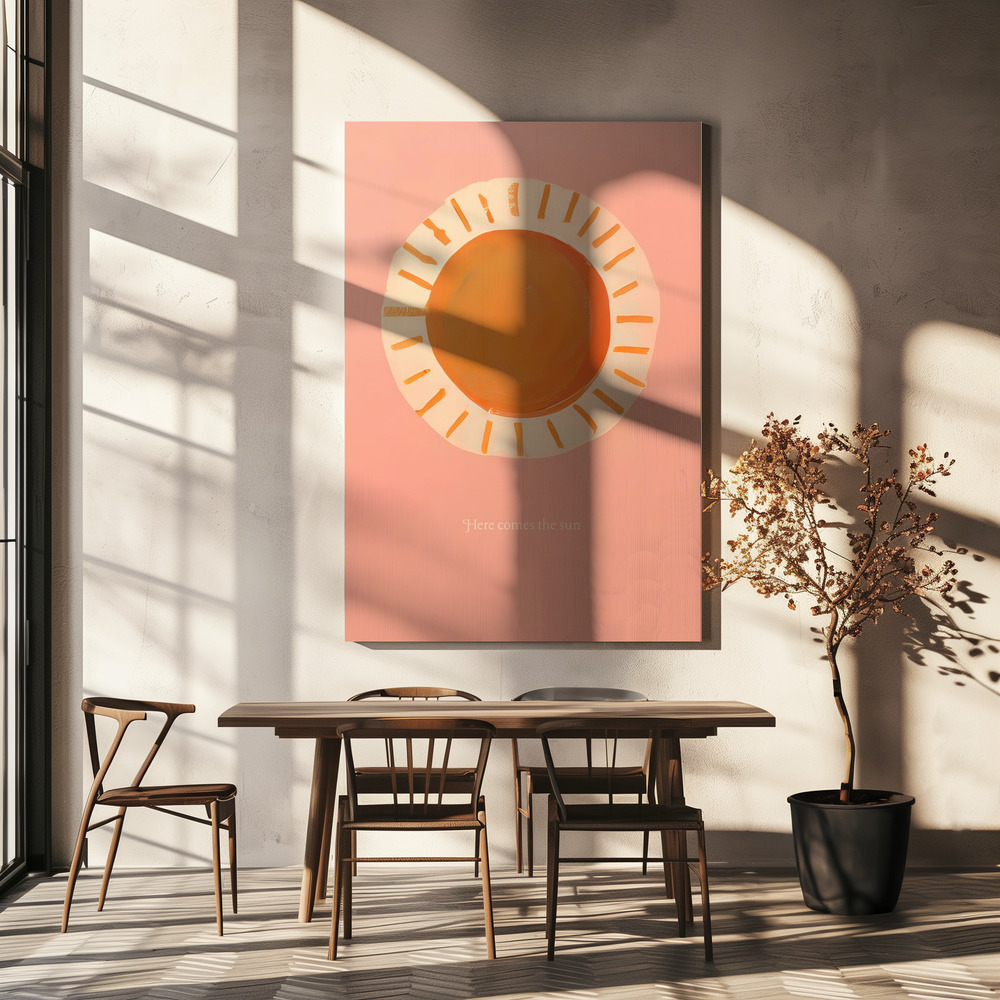 Canvas print - Here Comes the Sun over dining table