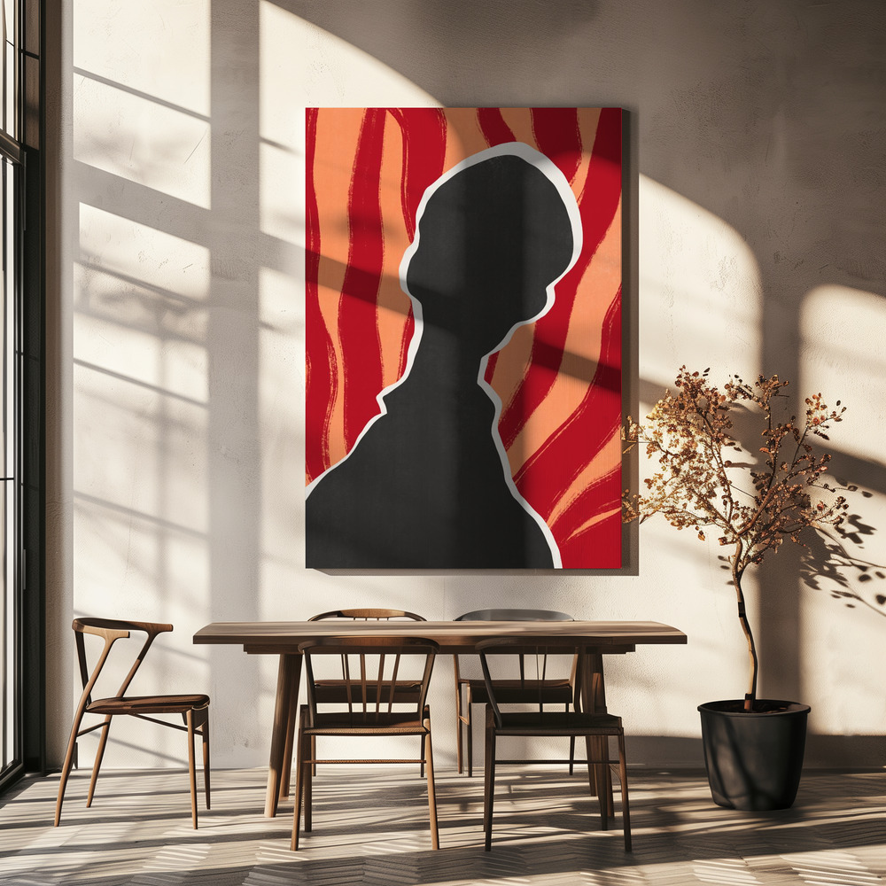 Canvas taulu - Anonymous Portrait In Heat ruokapöydän yli