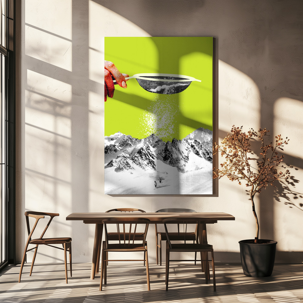Canvas schilderi - Powder Days boven eettafel