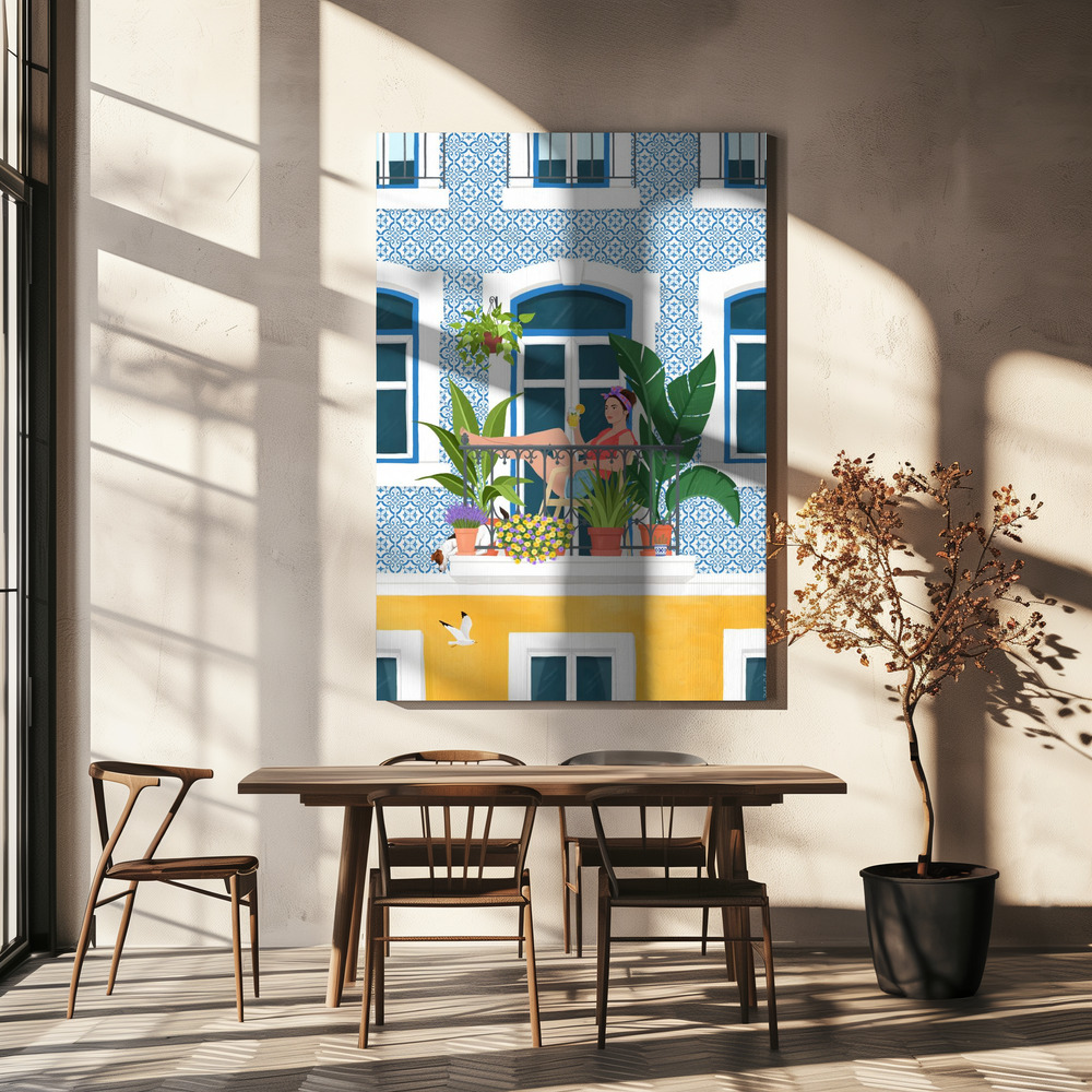 Canvas print - Porto over dining table