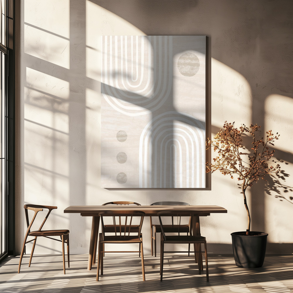 Canvas print - Boho in buff over dining table