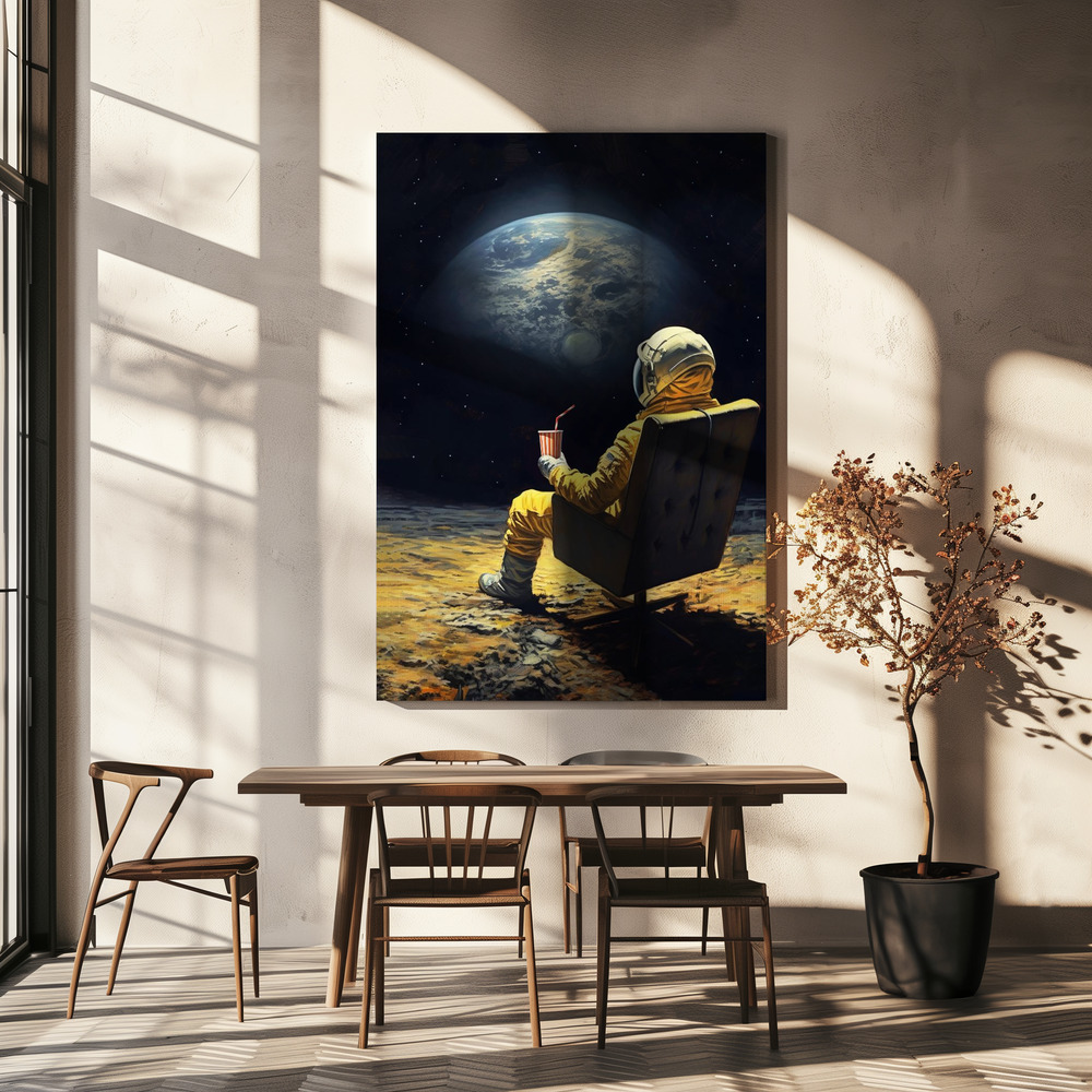 Canvas print - Moon Break over dining table