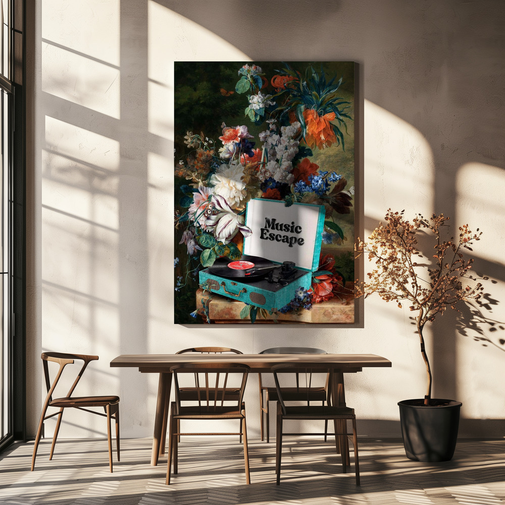 Canvas print - Music Escape over dining table