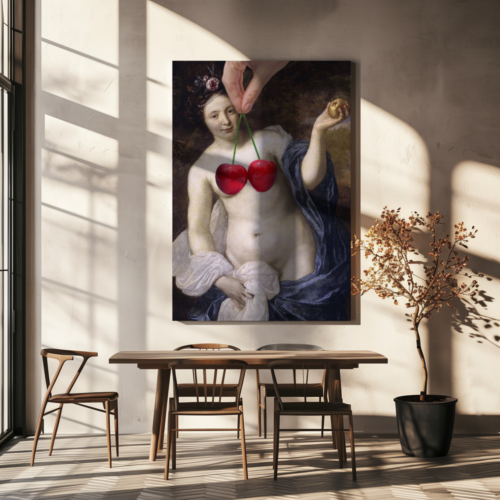 Canvas print - My Little Cherries #2 over dining table