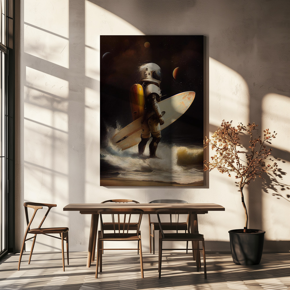 Canvas print - My Space Surfing Day over dining table