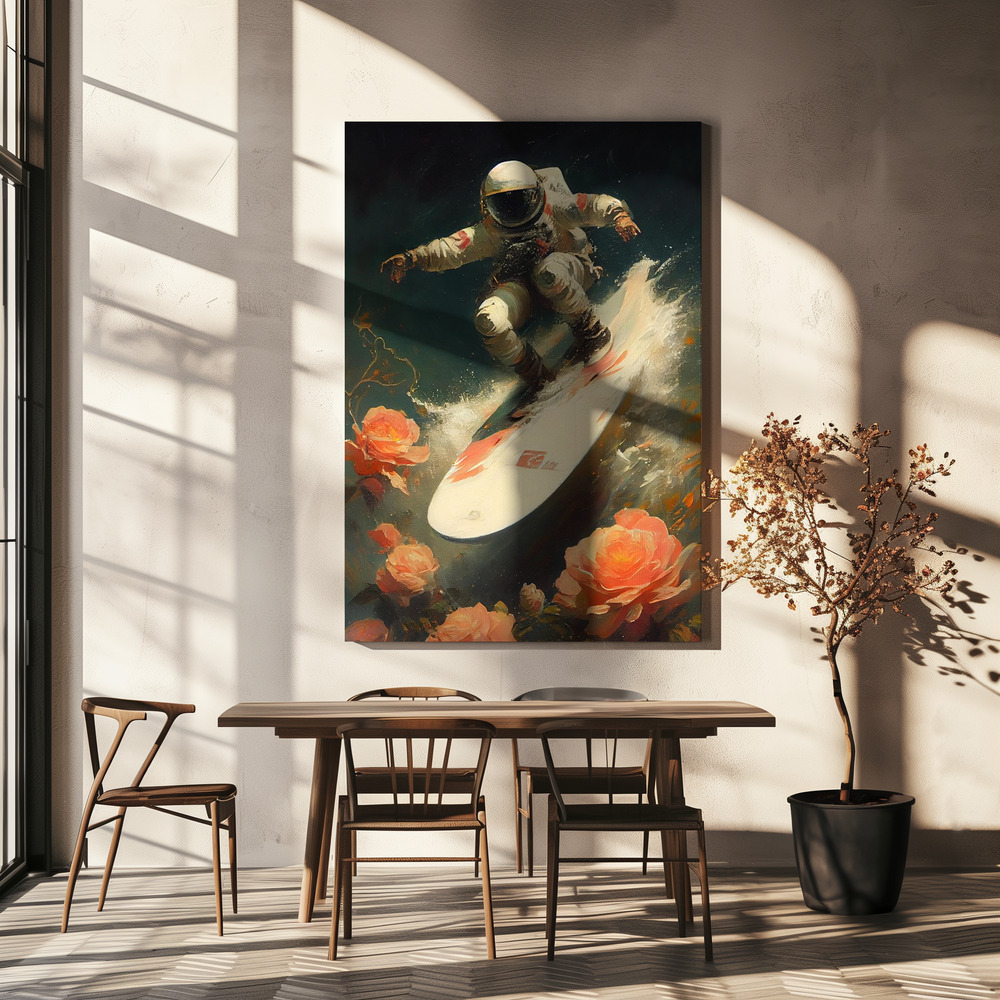 Canvas print - My Space Wave over dining table