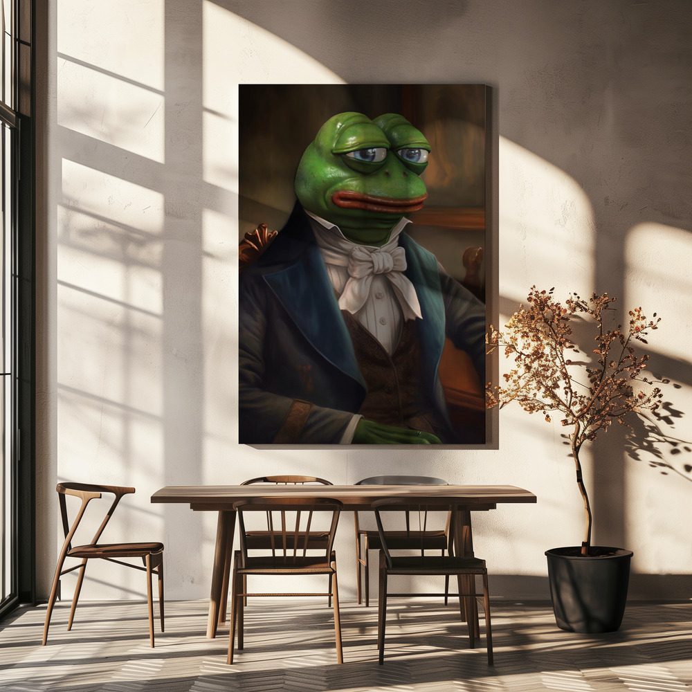 Stampe su tela - Sir Pepe sopra il tavolo da pranzo