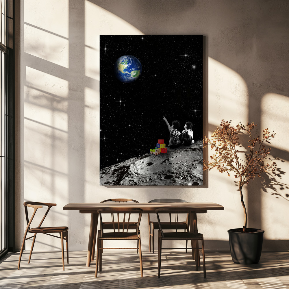 Canvas print - Together From the Moon over dining table