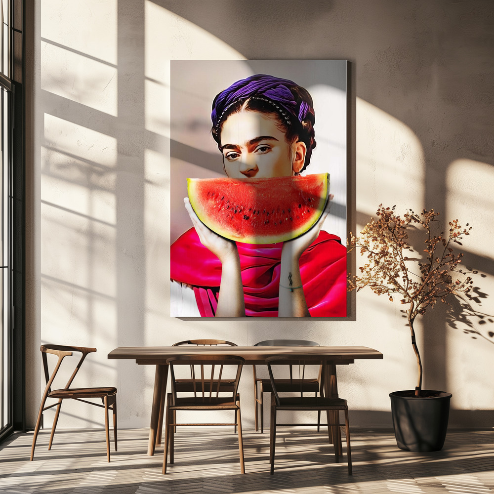 Canvas print - Watermelon Frida over dining table