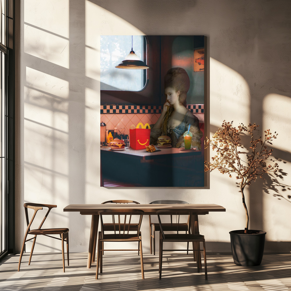 Canvas taulu - You Left Me Thrown ruokapöydän yli