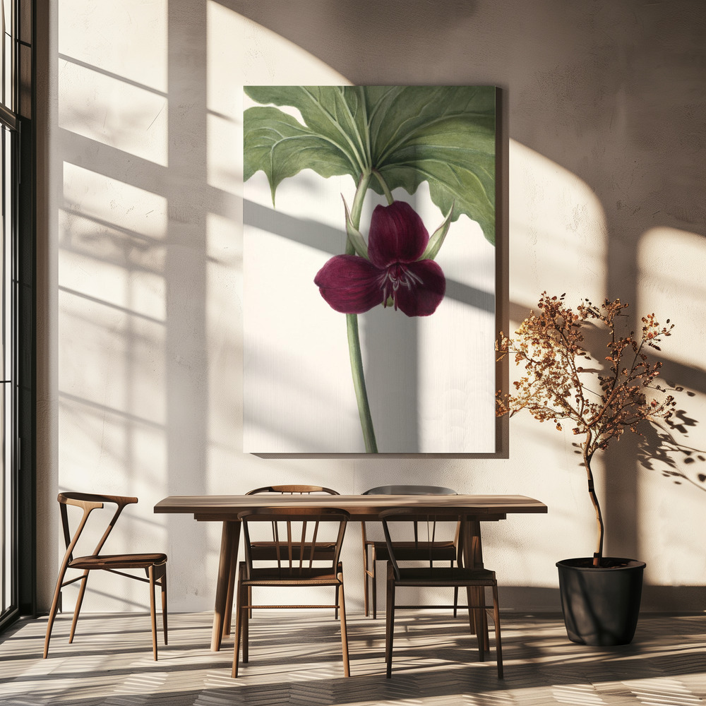 Canvas schilderi - Sweet Trillium boven eettafel