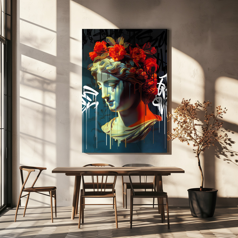 Canvas taulu - Vandal Casandra ruokapöydän yli