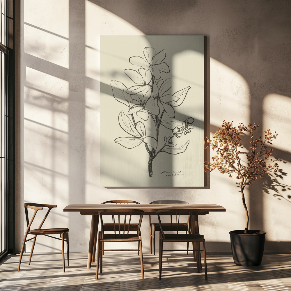 Canvas print - Floral 1 over dining table