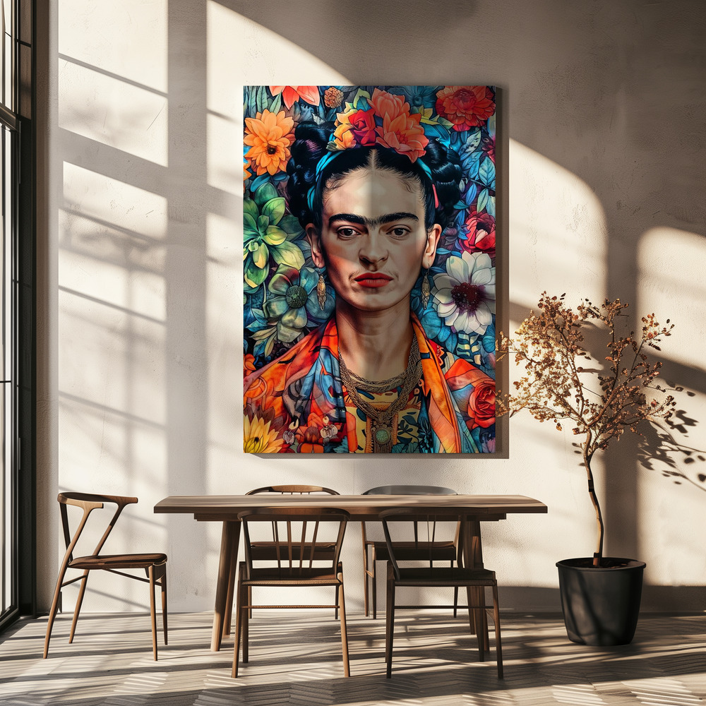 Canvas print - Frida Portrait 11 over dining table