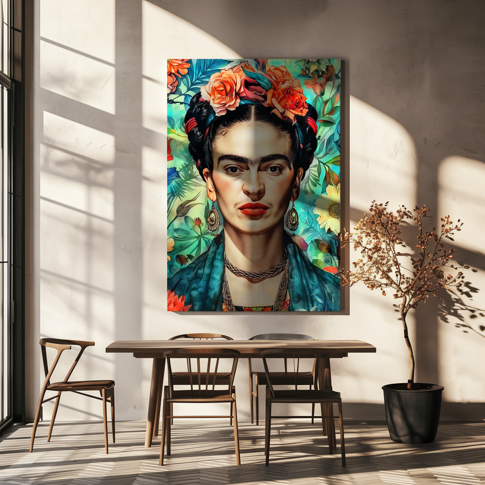 Canvas print - Frida Portrait 10 over dining table