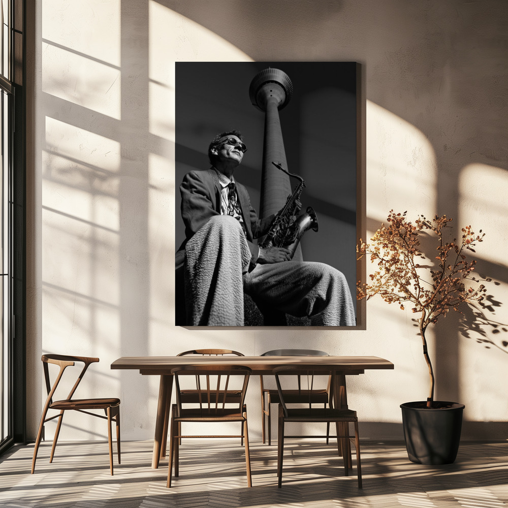 Canvas print - Frank M., Saxophonist over dining table