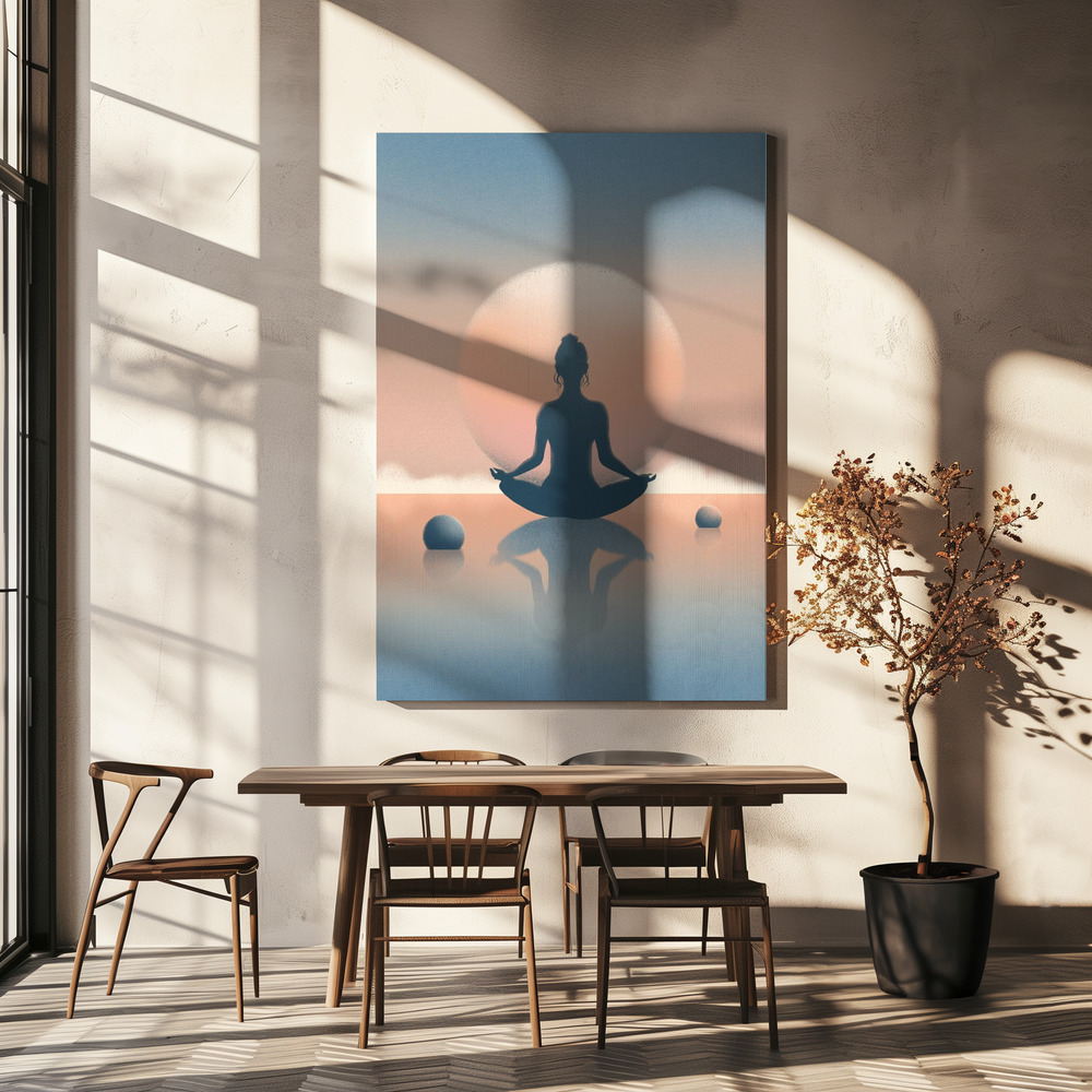 Canvas print - Sunset Thoughts over dining table