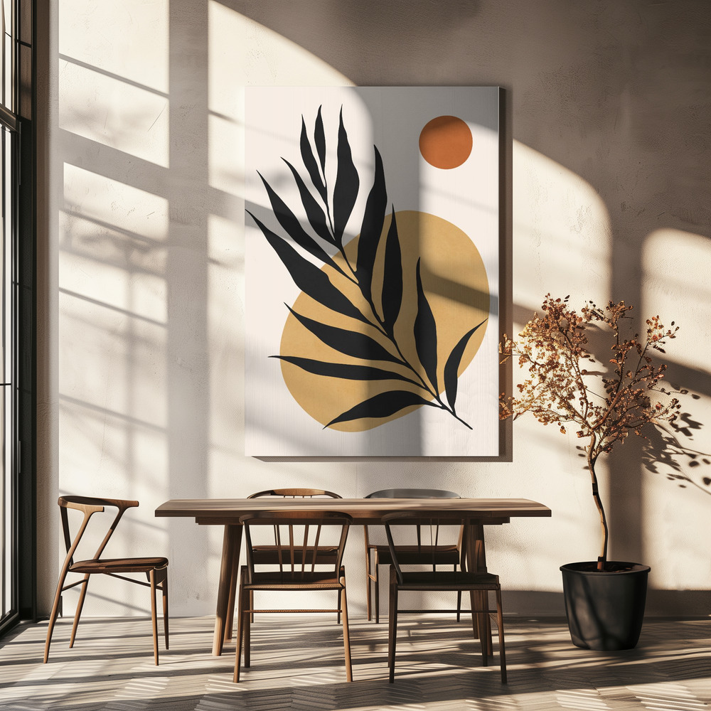 Canvas taulu - Watercolor Floral 8 ruokapöydän yli