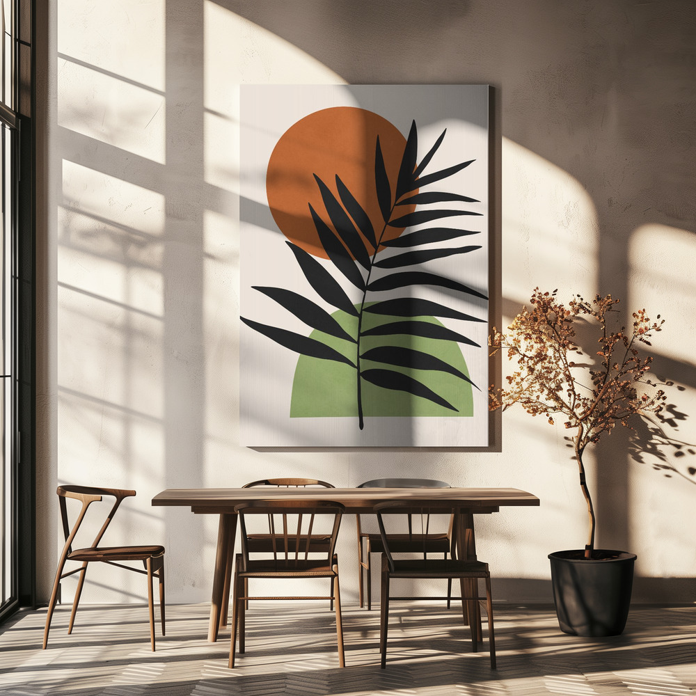 Canvas print - Watercolor Floral 6 over dining table