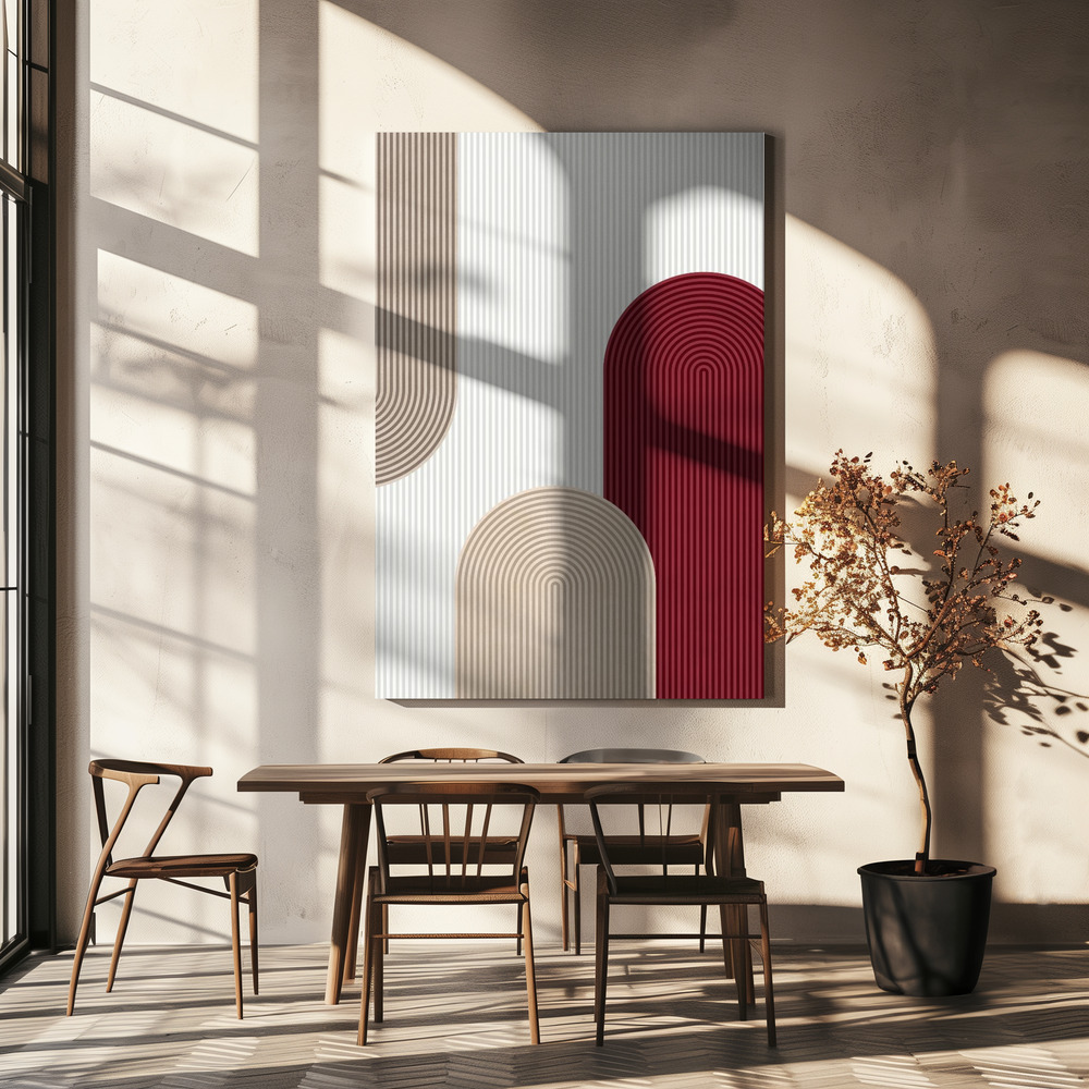 Canvas print - Circle composition 2 over dining table