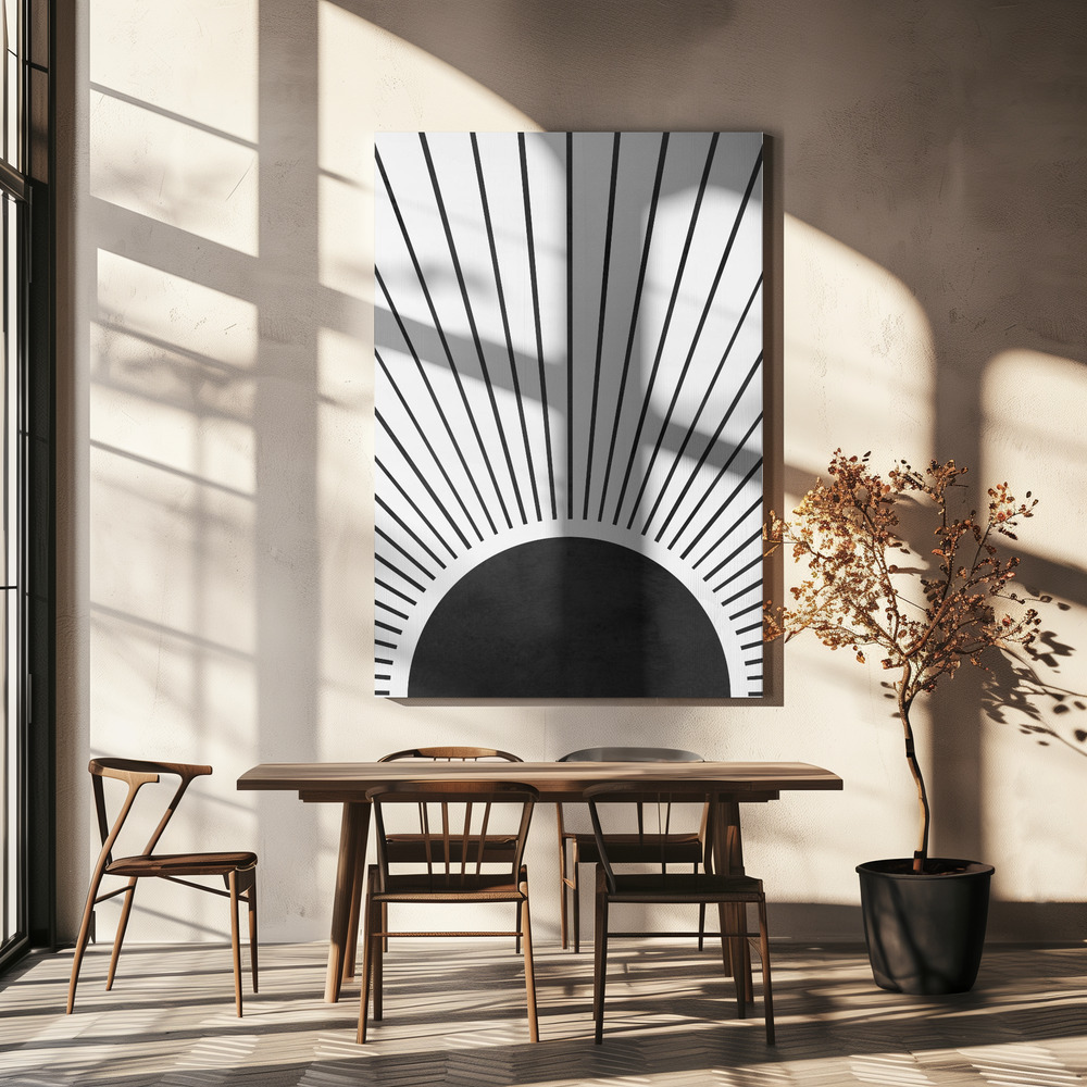 Canvas print - Sun rays over dining table