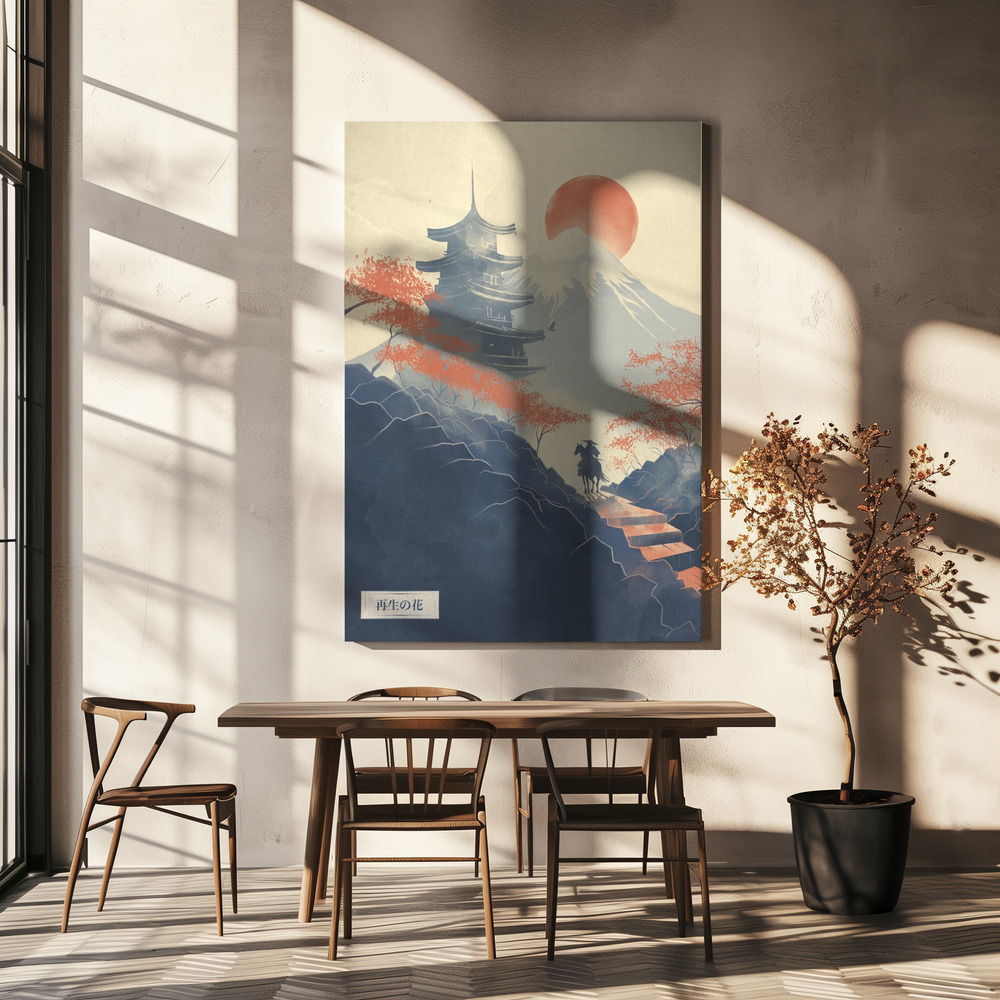 Canvas print - Blossoms of Renewal over dining table