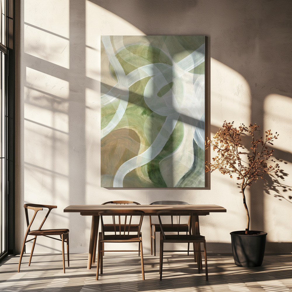 Canvas print - Abstract Loops 2 over dining table