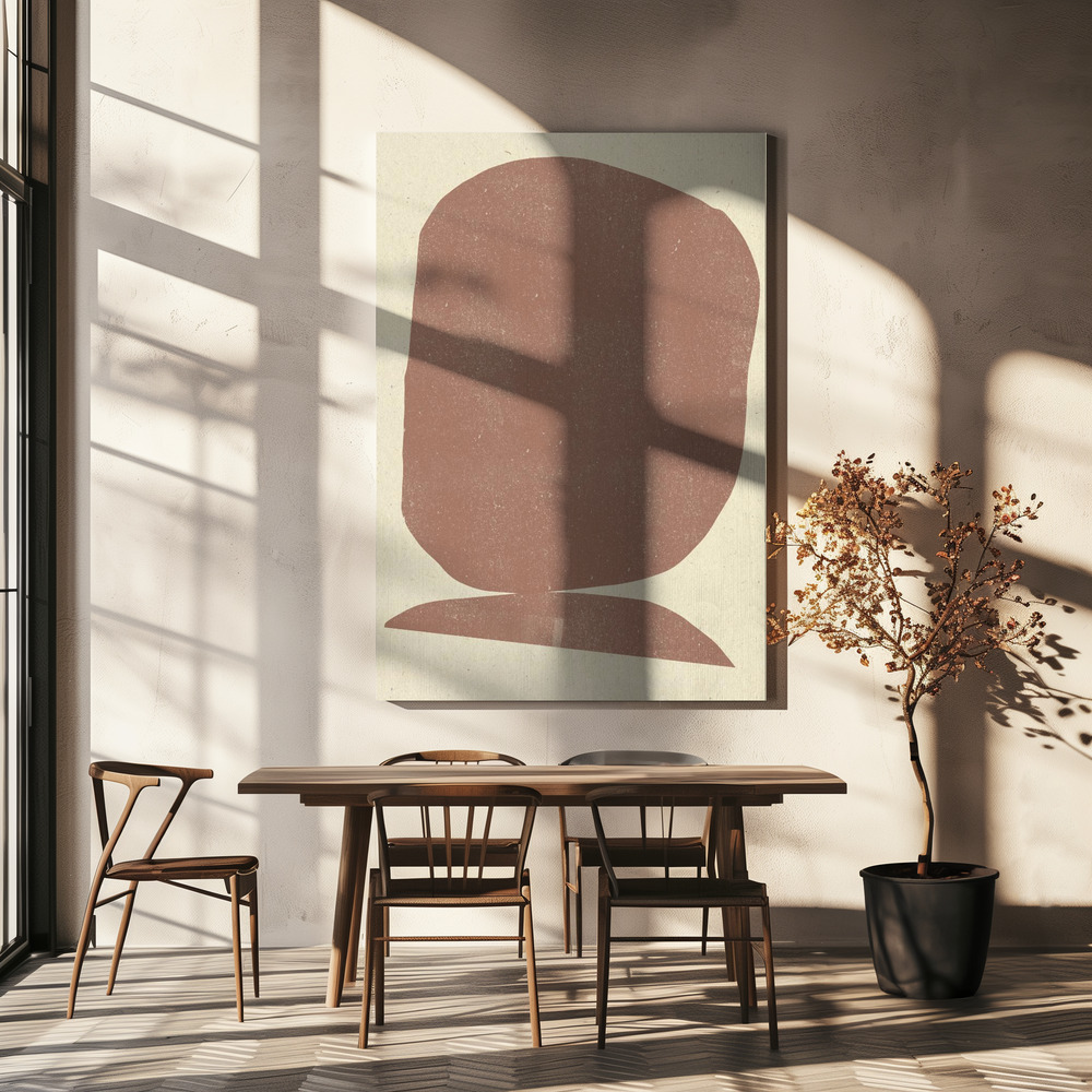 Canvas taulu - Earthy Stone ruokapöydän yli